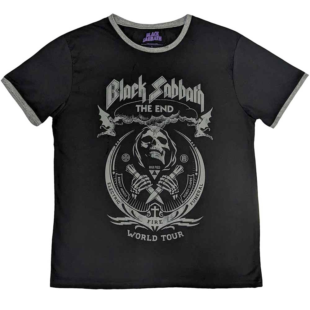 Black Sabbath - The End Mushroom Cloud Heren Tshirt - Zwart